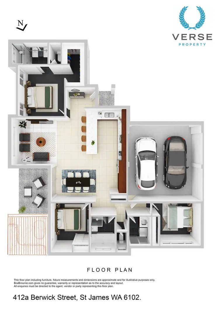 Floorplan of Homely house listing, 412a Berwick Street, St James WA 6102