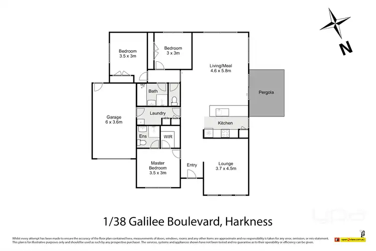 Floorplan of Homely house listing, 1/38 Galilee Boulevard, Harkness VIC 3337