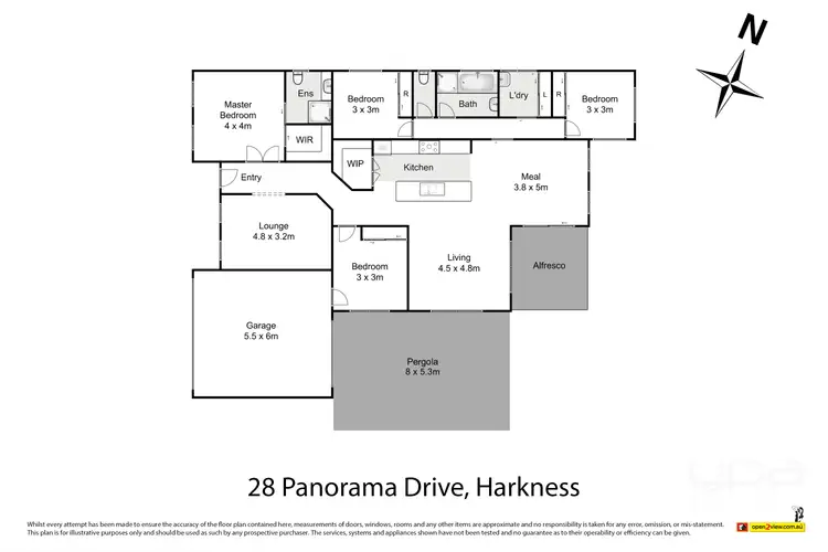 Floorplan of Homely house listing, 28 Panorama Drive, Harkness VIC 3337