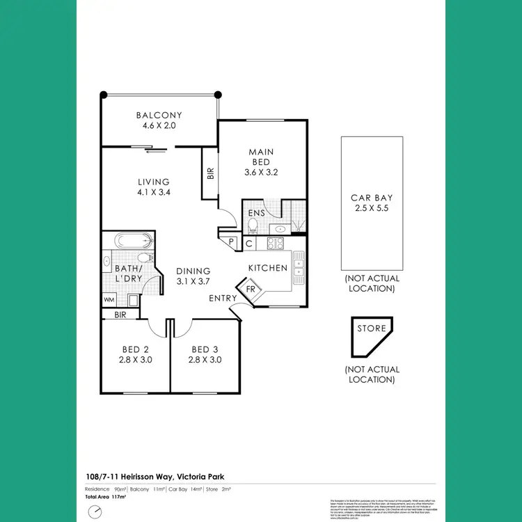 Floorplan of Homely apartment listing, 108/7-11 Heirisson Way, Victoria Park WA 6100