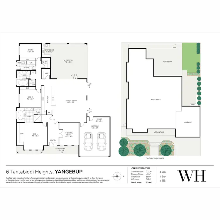 Floorplan of Homely house listing, 6 Tantabiddi Heights, Yangebup WA 6164