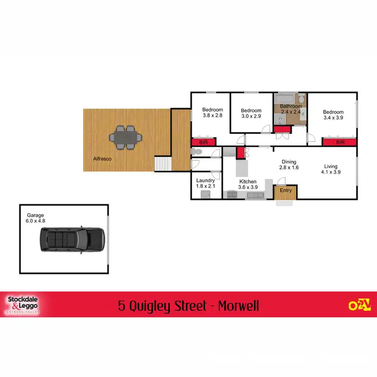 Floorplan of Homely house listing, 5 Quigley Street, Morwell VIC 3840