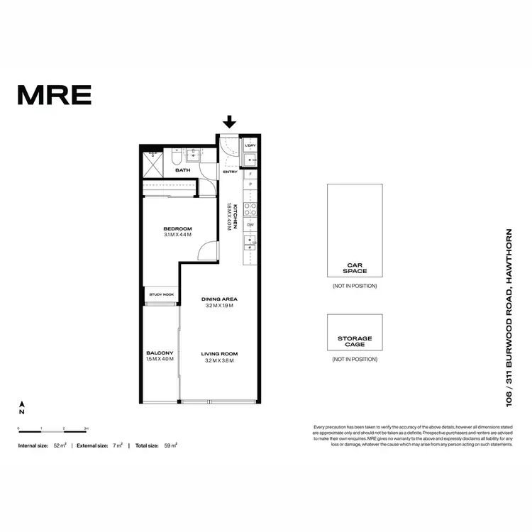 Floorplan of Homely apartment listing, 106/311 Burwood Road, Hawthorn VIC 3122