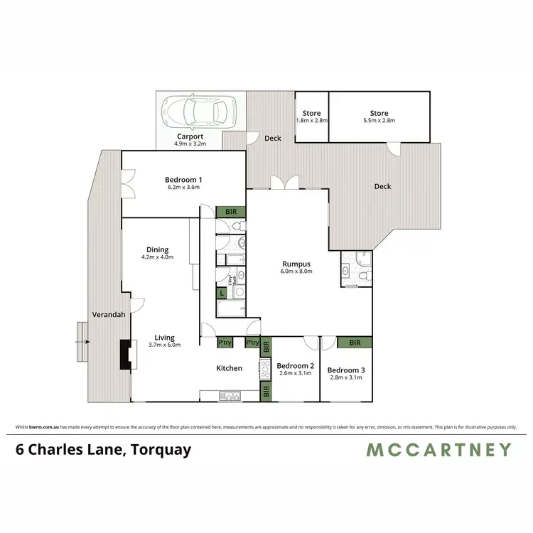 Floorplan of Homely house listing, 6 Charles Lane, Torquay VIC 3228