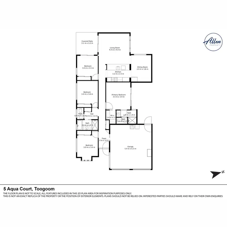 Floorplan of Homely house listing, 5 Aqua Court, Toogoom QLD 4655