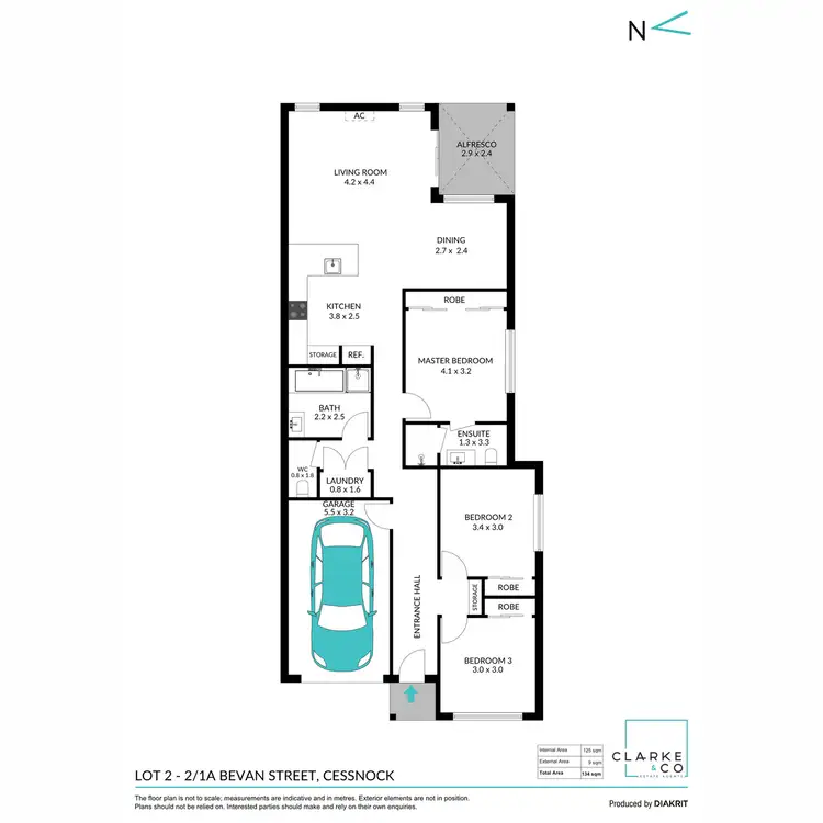 Floorplan of Homely unit listing, 2/1a Bevan Street, Cessnock NSW 2325