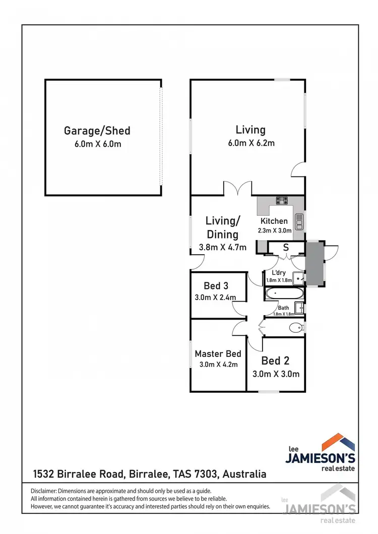 Floorplan of Homely rural property listing, 1532 Birralee Road, Birralee TAS 7303