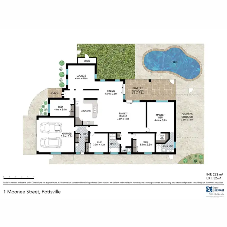 Floorplan of Homely house listing, 1 Moonee Street, Pottsville NSW 2489