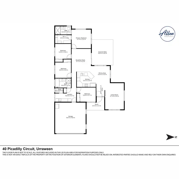 Floorplan of Homely house listing, 40 Picadilly Circuit, Urraween QLD 4655