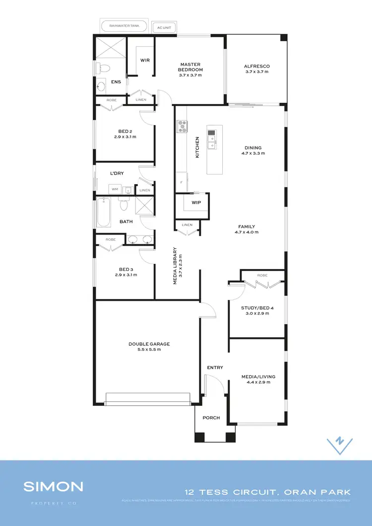 Floorplan of Homely house listing, 12 Tess Circuit, Oran Park NSW 2570