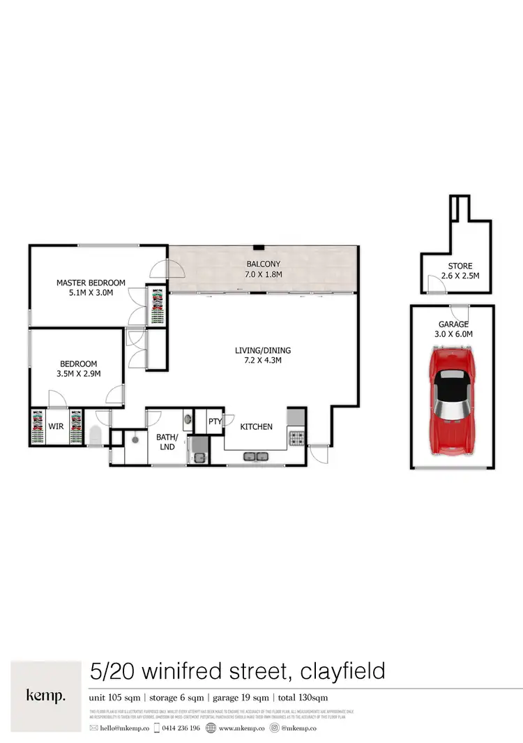 Floorplan of Homely unit listing, 5/20 Winifred Street, Clayfield QLD 4011