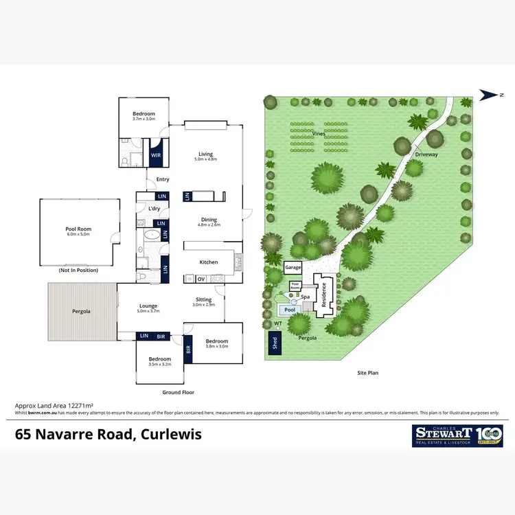 Floorplan of Homely rural property listing, 65 Navarre Road, Curlewis VIC 3222