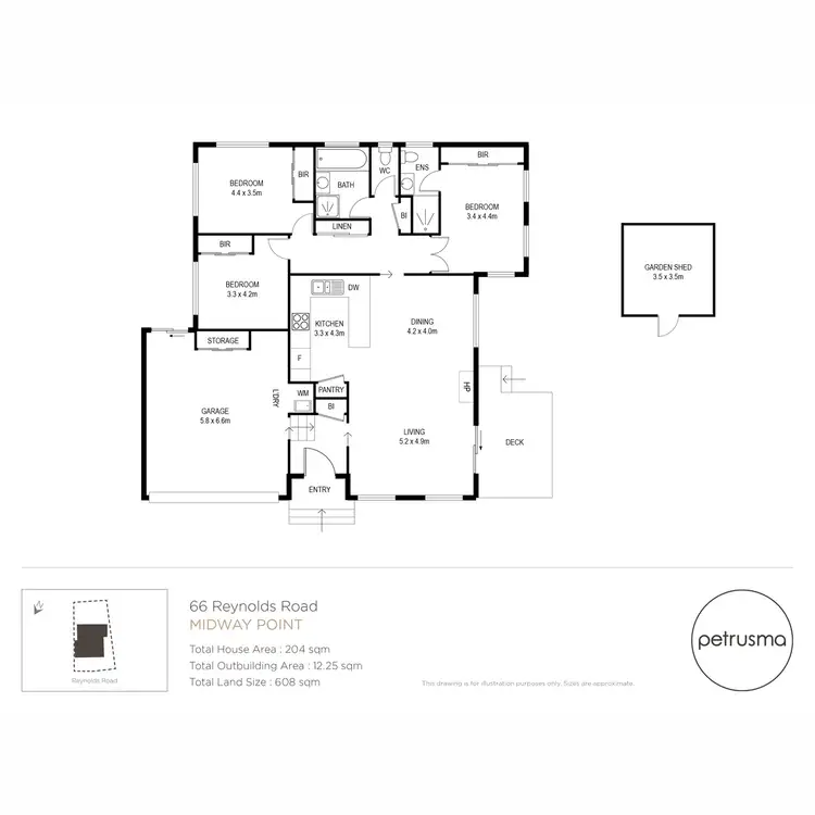 Floorplan of Homely house listing, 66 Reynolds Road, Midway Point TAS 7171