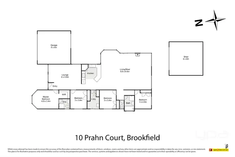 Floorplan of Homely house listing, 10 Prahn Court, Brookfield VIC 3338