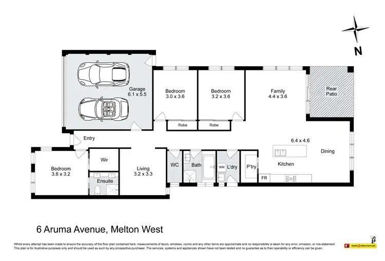 Floorplan of Homely house listing, 6 Aruma Avenue, Harkness VIC 3337