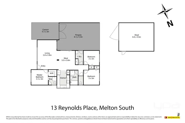 Floorplan of Homely house listing, 13 Reynolds Place, Melton South VIC 3338