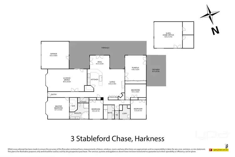 Floorplan of Homely house listing, 3 Stableford Chase, Harkness VIC 3337