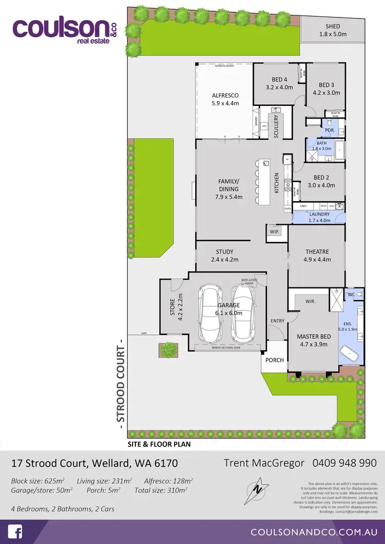 Floorplan of Homely house listing, 17 Strood Court, Wellard WA 6170