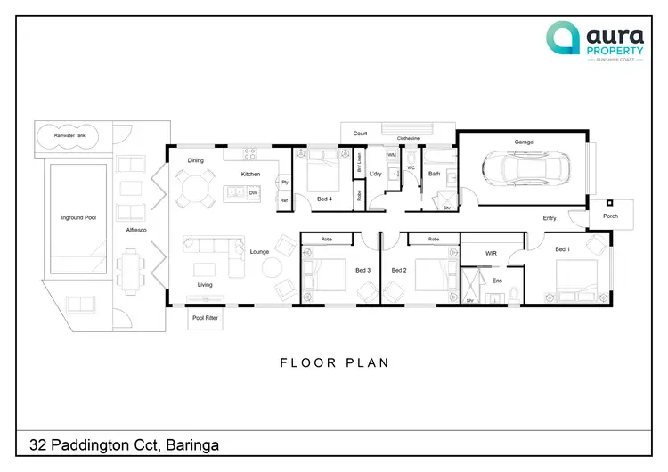 Floorplan of Homely house listing, 32 Paddington Circuit, Baringa QLD 4551
