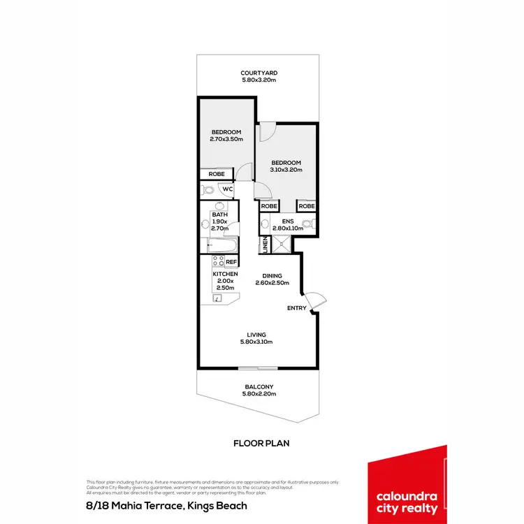 Floorplan of Homely unit listing, 8/18 Mahia Terrace, Kings Beach QLD 4551
