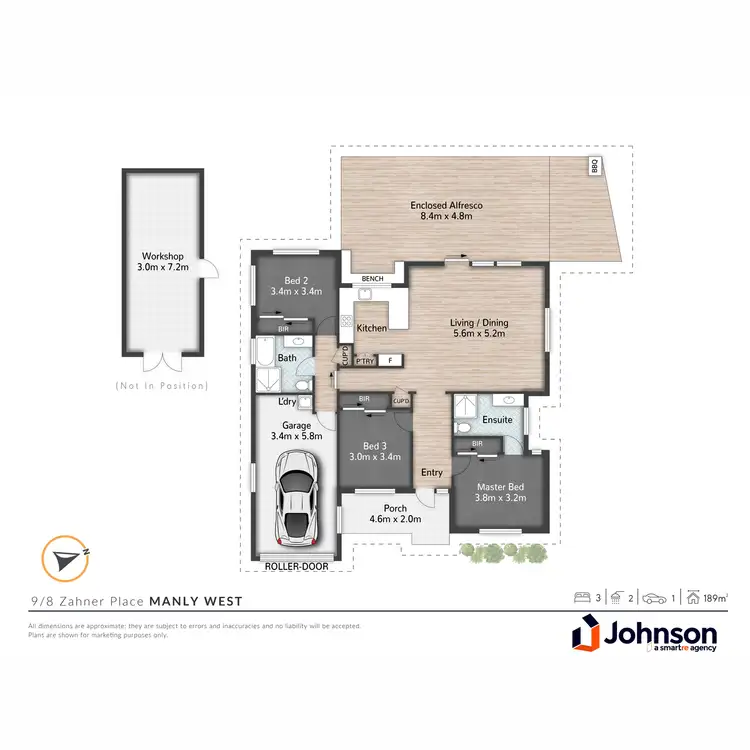 Floorplan of Homely villa listing, 9/8 Zahner Place, Manly West QLD 4179