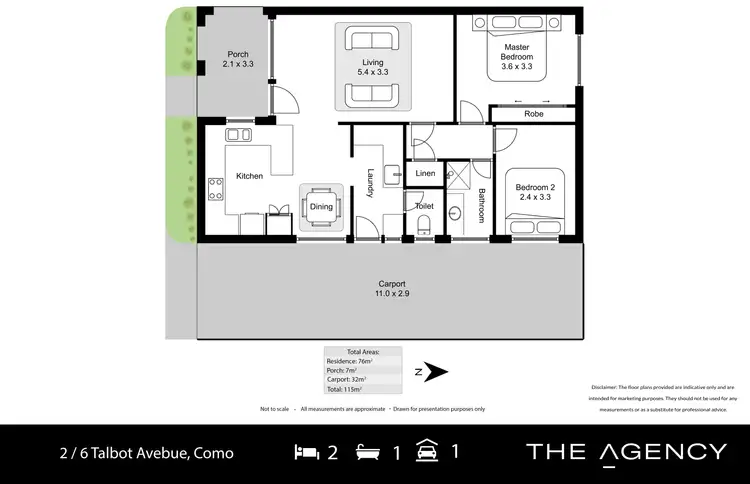 Floorplan of Homely villa listing, 2/6 Talbot Avenue, Como WA 6152