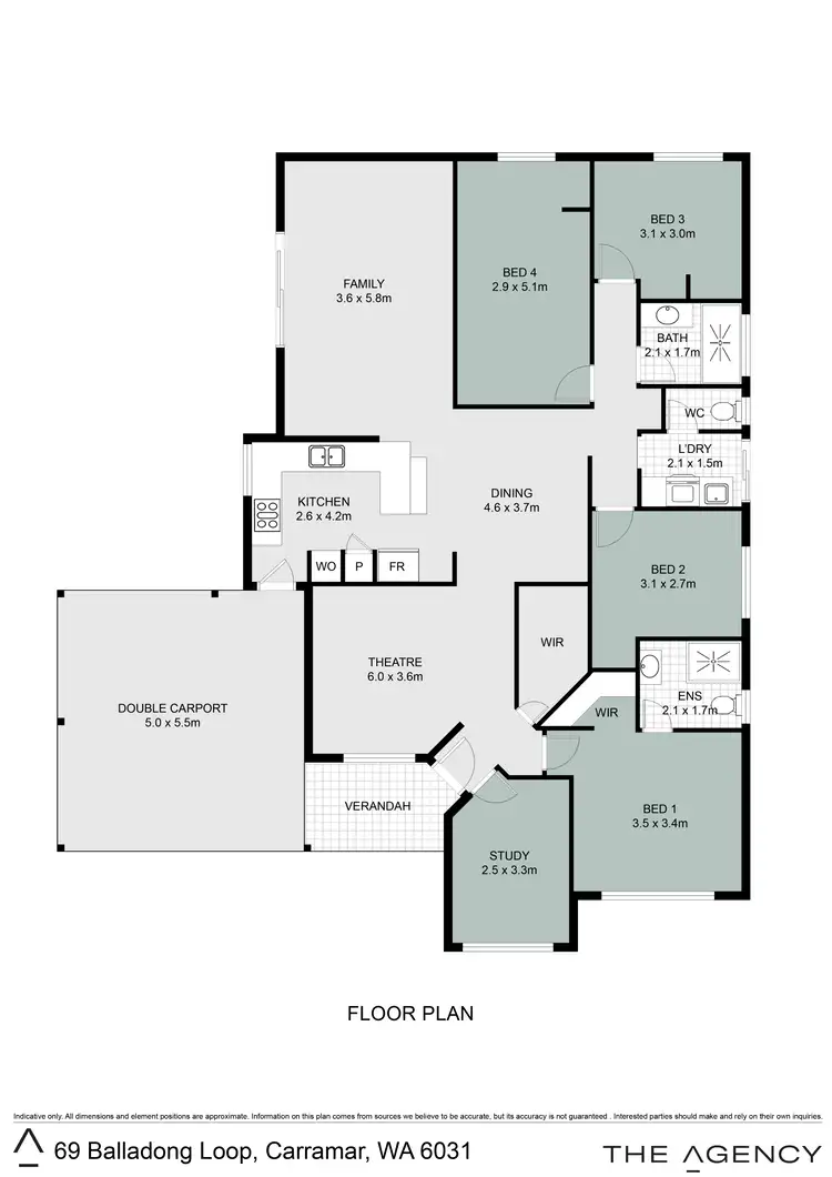 Floorplan of Homely house listing, 69 Balladong Loop, Carramar WA 6031