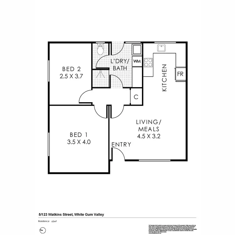 Floorplan of Homely apartment listing, 5/123 Watkins Street, White Gum Valley WA 6162