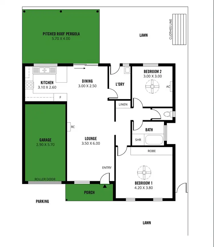 Floorplan of Homely unit listing, 3/12 Hawke Street, Albert Park SA 5014