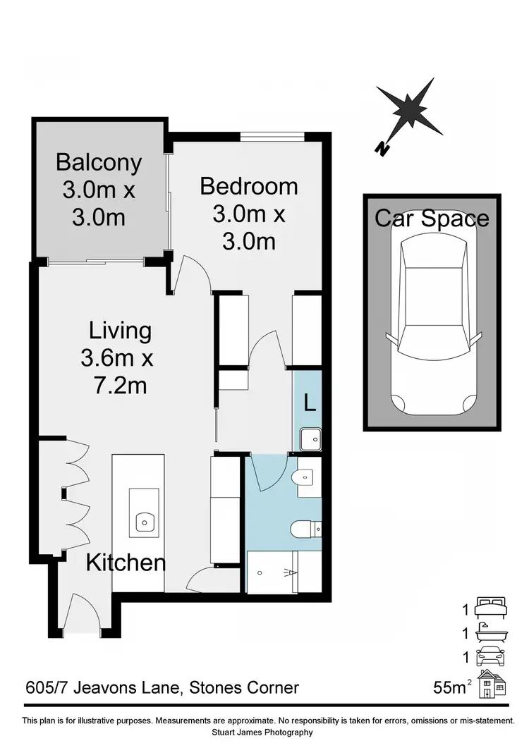 Floorplan of Homely unit listing, 605/7 Jeavons Lane, Stones Corner QLD 4120