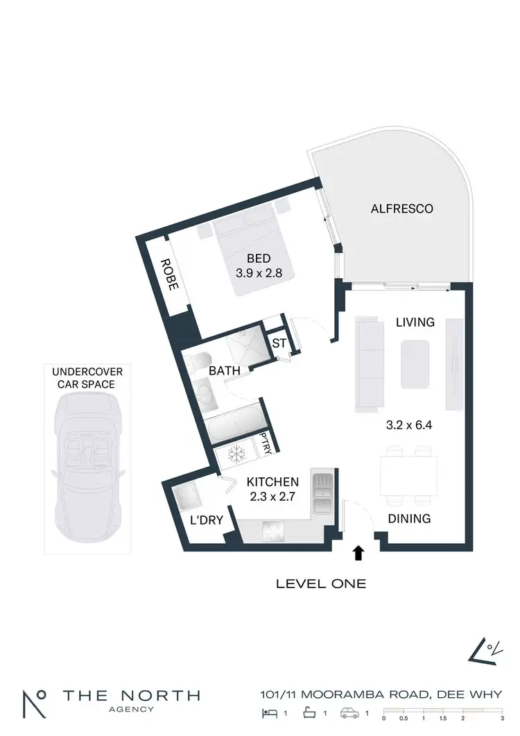 Floorplan of Homely unit listing, 101/11 Mooramba Road, Dee Why NSW 2099