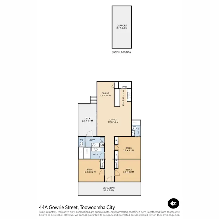 Floorplan of Homely house listing, 44A Gowrie Street, Toowoomba City QLD 4350