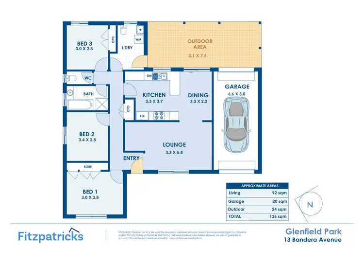 Floorplan of Homely house listing, 13 Bandera Avenue, Glenfield Park NSW 2650