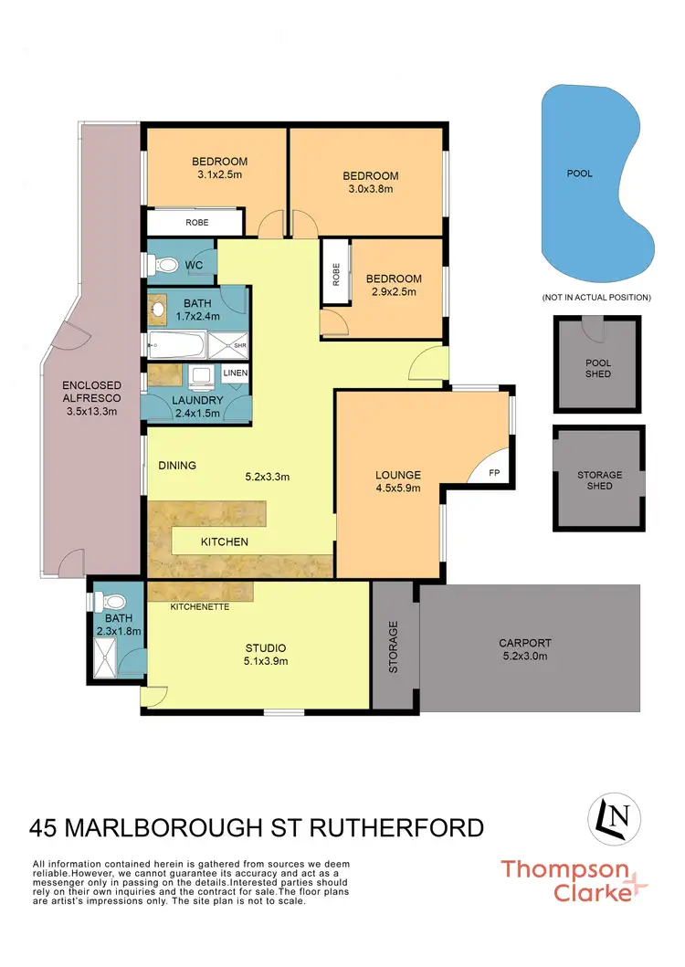 Floorplan of Homely house listing, 45 Marlborough Street, Rutherford NSW 2320