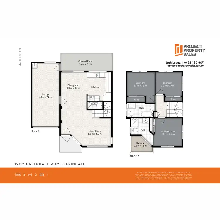 Floorplan of Homely townhouse listing, 19/12 Greendale Way, Carindale QLD 4152