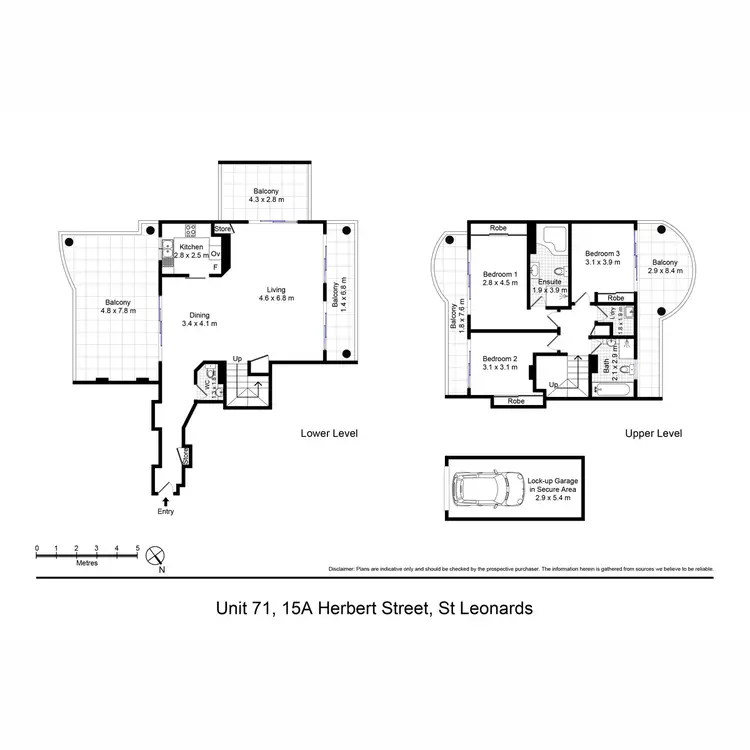 Floorplan of Homely apartment listing, 71/15a Herbert Street (Naremburn), St Leonards NSW 2065