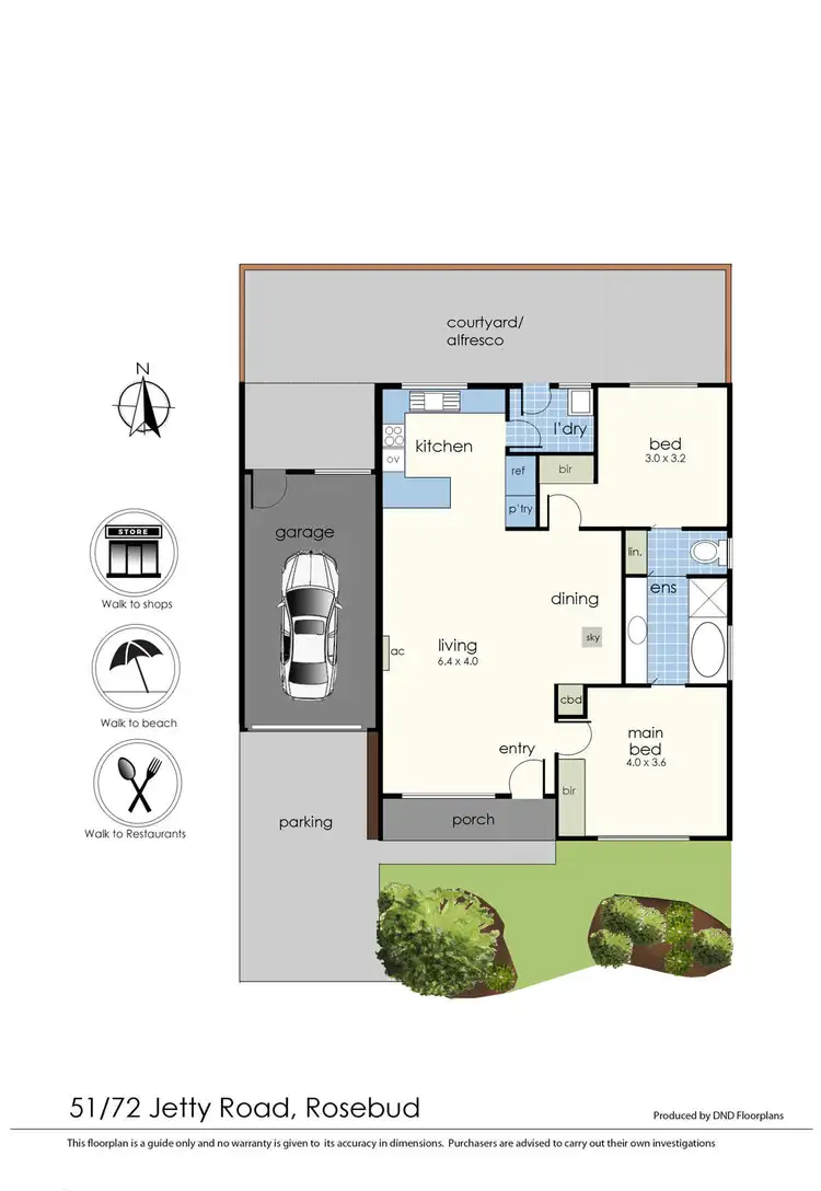 Floorplan of Homely unit listing, 51/72 Jetty Road, Rosebud VIC 3939