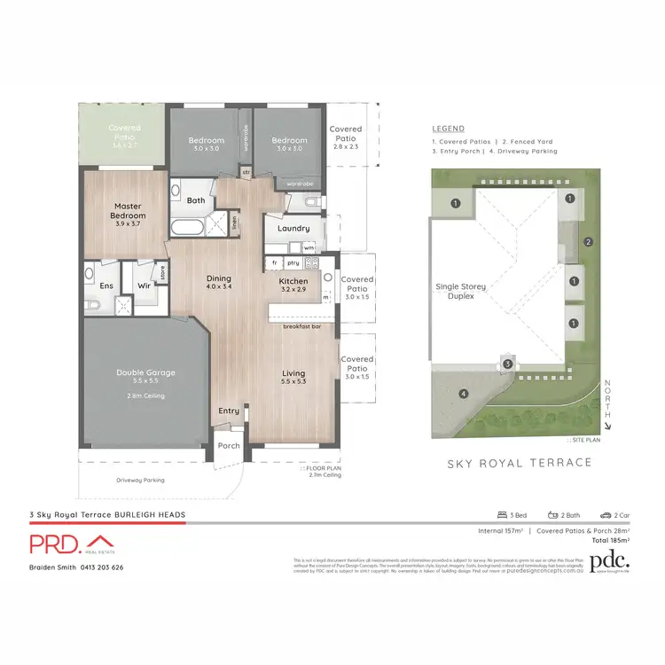 Floorplan of Homely semi-detached listing, 3 Sky Royal Terrace, Burleigh Heads QLD 4220