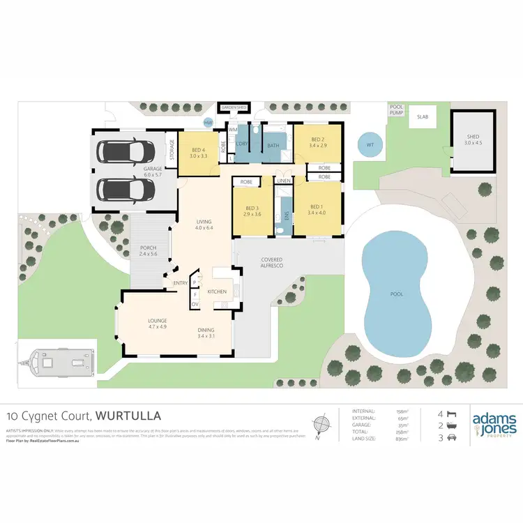 Floorplan of Homely house listing, 10 Cygnet Court, Wurtulla QLD 4575