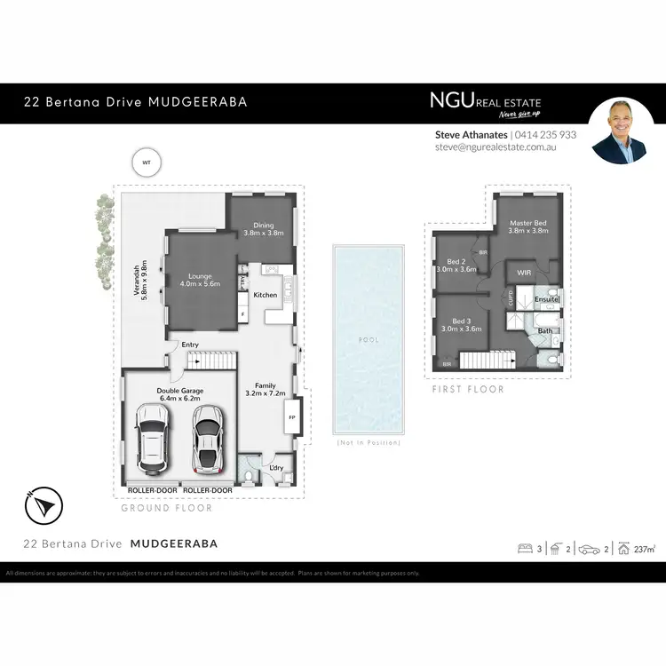 Floorplan of Homely house listing, 22 Bertana Drive, Mudgeeraba QLD 4213