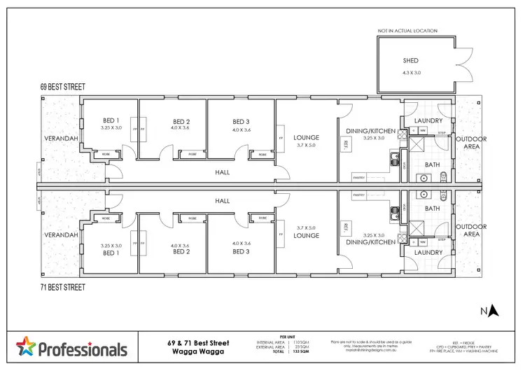 Floorplan of Homely block of units listing, 69 & 71 Best Street, Wagga Wagga NSW 2650