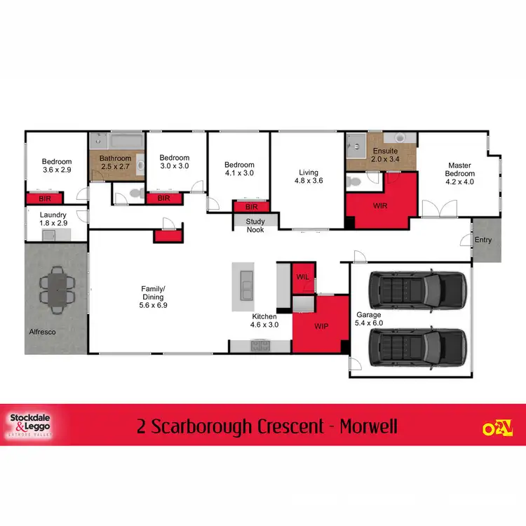 Floorplan of Homely house listing, 2 Scarborough Crescent, Morwell VIC 3840
