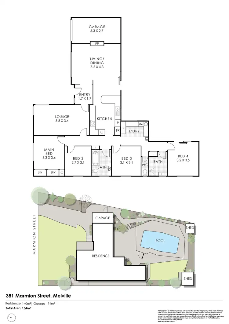 Floorplan of Homely house listing, 381 Marmion Street, Melville WA 6156