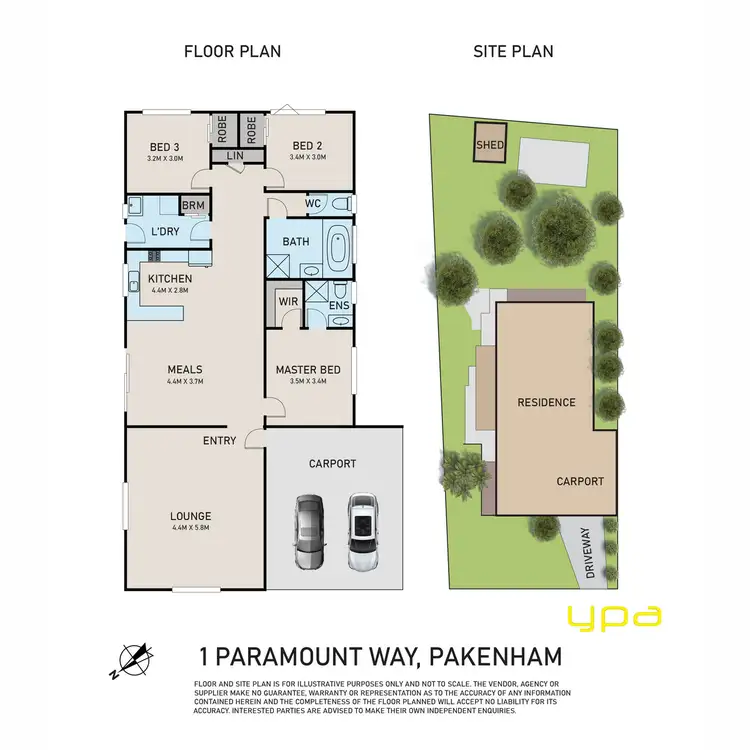 Floorplan of Homely house listing, 1 Paramount Way, Pakenham VIC 3810