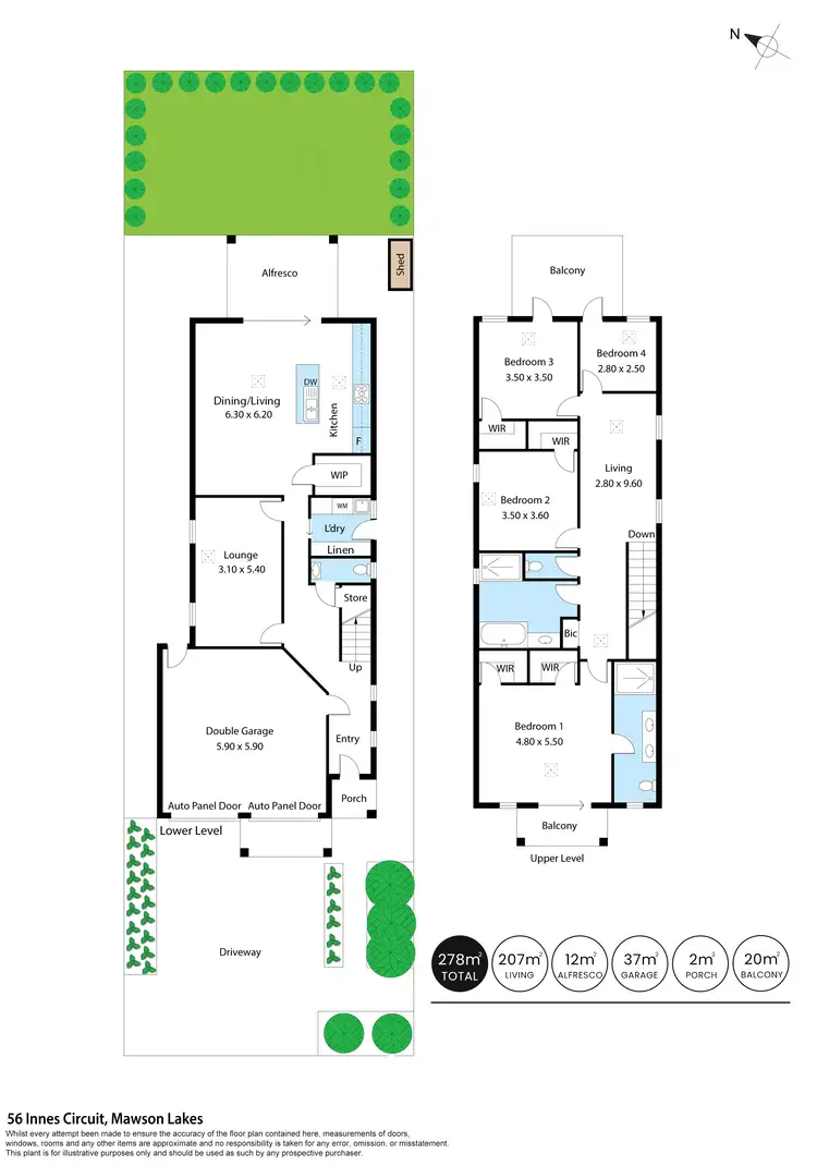 Floorplan of Homely house listing, 56 Innes Circuit, Mawson Lakes SA 5095
