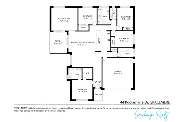 Floorplan of Homely house listing, 44 Koolamarra Drive, Gracemere QLD 4702