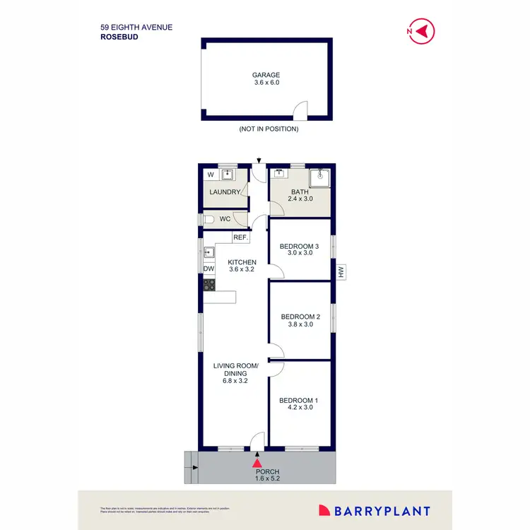 Floorplan of Homely house listing, 59 Eighth Avenue, Rosebud VIC 3939