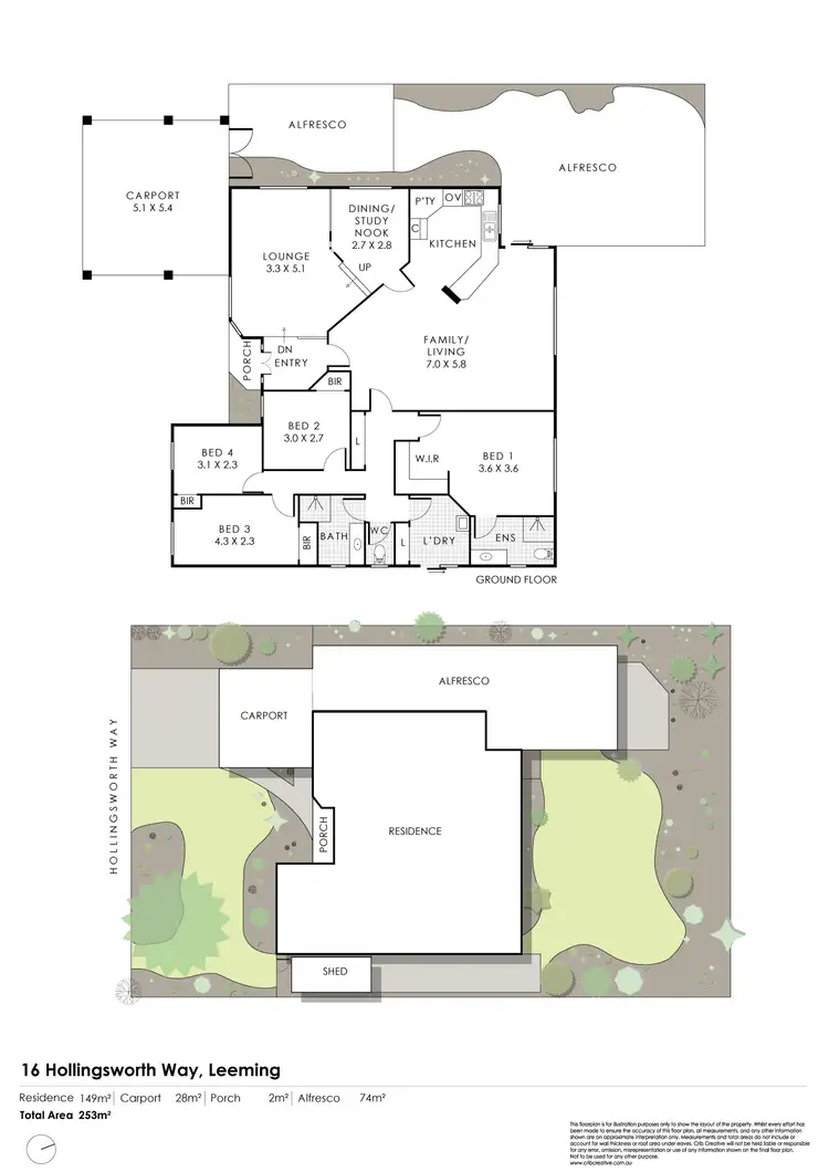 Floorplan of Homely house listing, 16 Hollingsworth Way, Leeming WA 6149