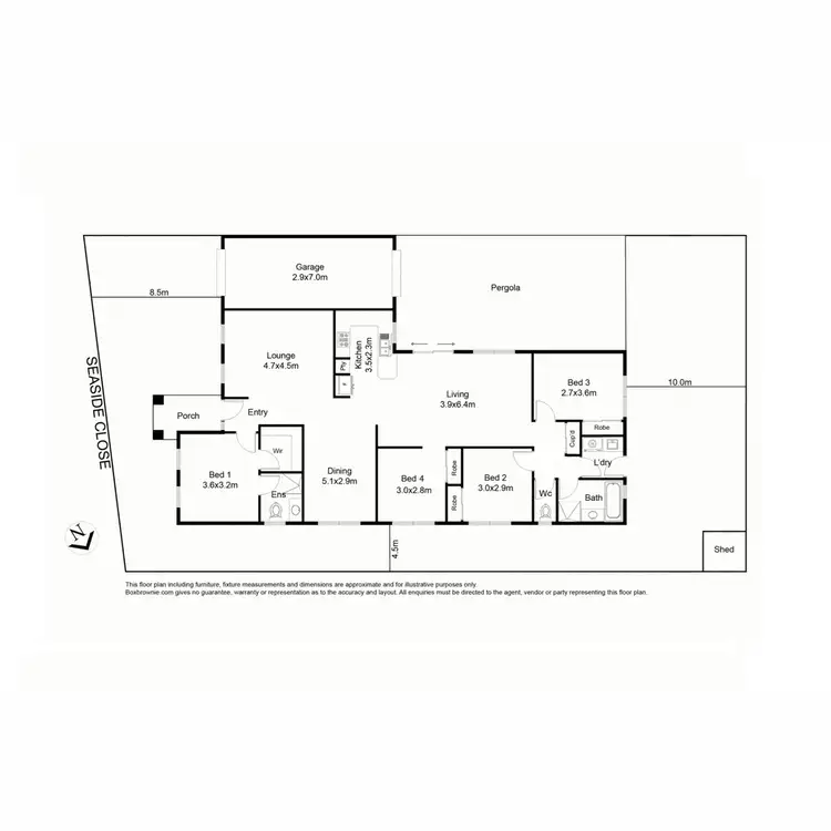Floorplan of Homely house listing, 8 Seaside Close, Seabrook VIC 3028