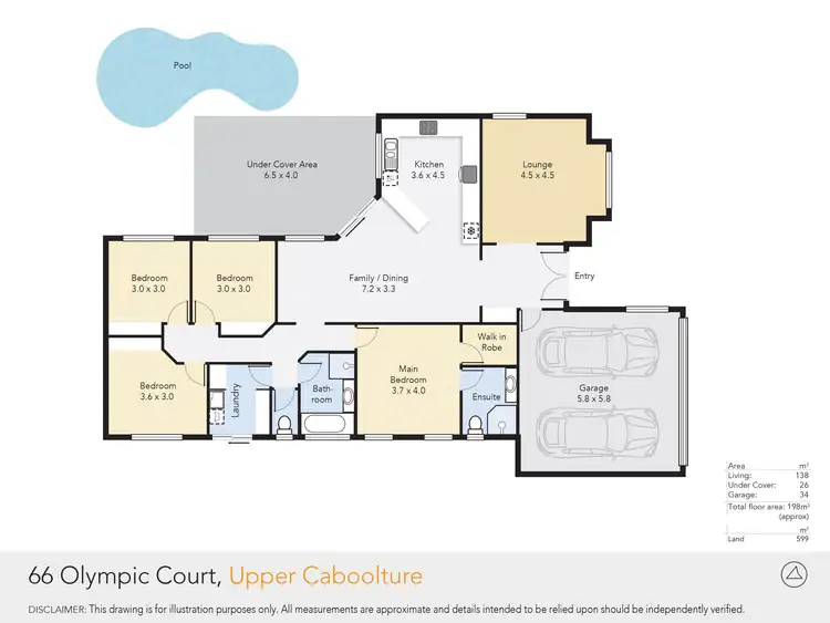Floorplan of Homely house listing, 66 Olympic Court, Upper Caboolture QLD 4510